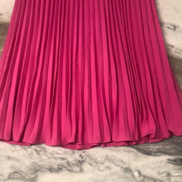 NWT Grace Karin Women Pink Pleated Chiffon Elastic Waist Skirt Lined Size 2XL - Picture 3 of 13